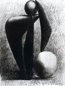 bañista con balón. 28. picasso. fondation Marina picasso. ginebra.
