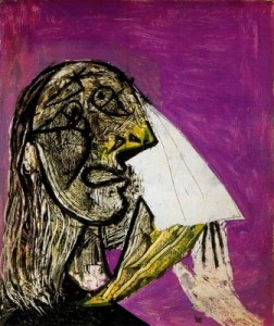 mujer llorando. 37 . picasso. museo picasso . paris.