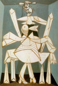 mujer sentada en un sillon. 38.picasso.herederos de jacqueline picasso.