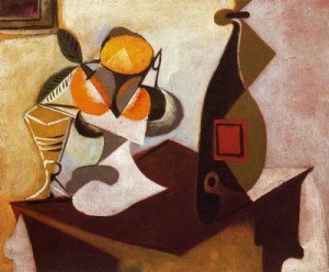 still life with lemon and oranges. 36. picasso. centro georges pompidou. parís.